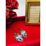 Blue Social Antique Style Earrings