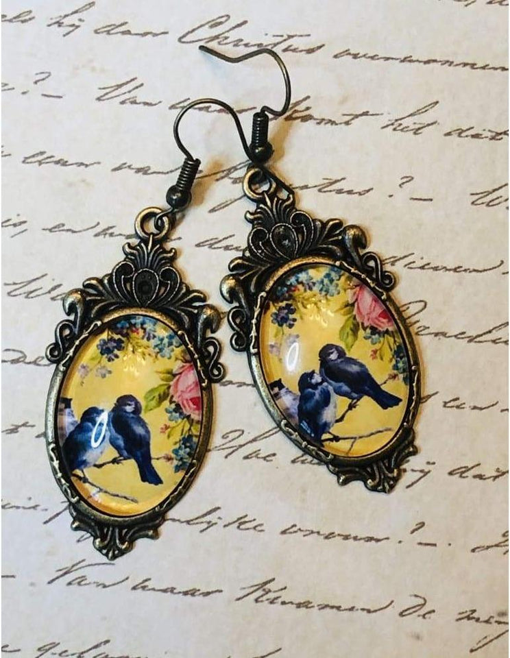 Blue Sunshine Antique Style Earrings - All Things Jaz-ze