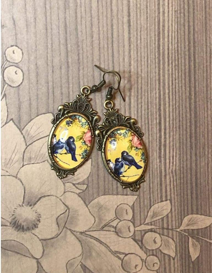 Blue Sunshine Antique Style Earrings - All Things Jaz-ze