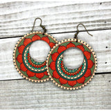 Burnt Orange Hills Boho Style Earrings - All Things Jaz-ze