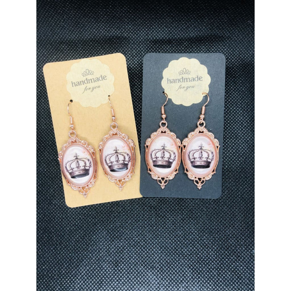 Crown Rose Vintage Earrings - All Things Jaz-ze