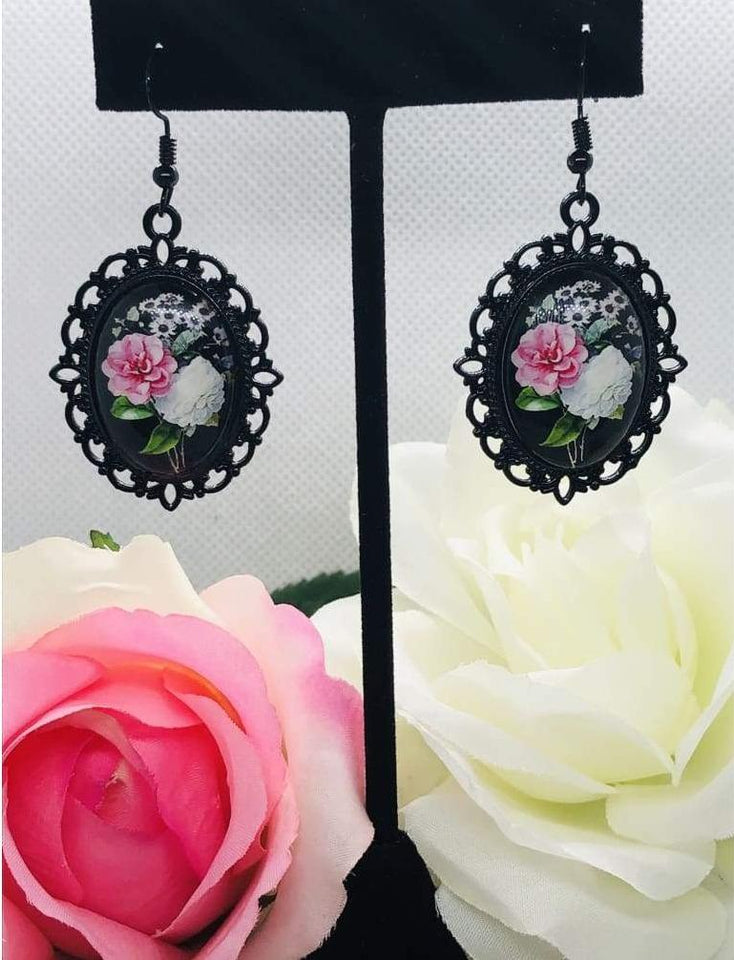 Mixed Blossoms Vintage Style Earrings - All Things Jaz-ze