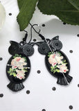 Rose Eyes Vintage Owl Earrings - All Things Jaz-ze