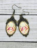 Smooching Pink Birds Vintage Earrings - All Things Jaz-ze