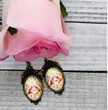 Smooching Pink Birds Vintage Earrings - All Things Jaz-ze