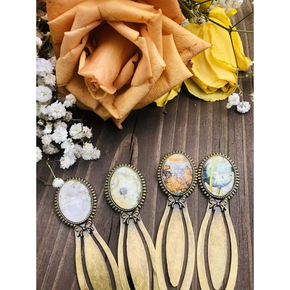 Vintage Map Book Marks